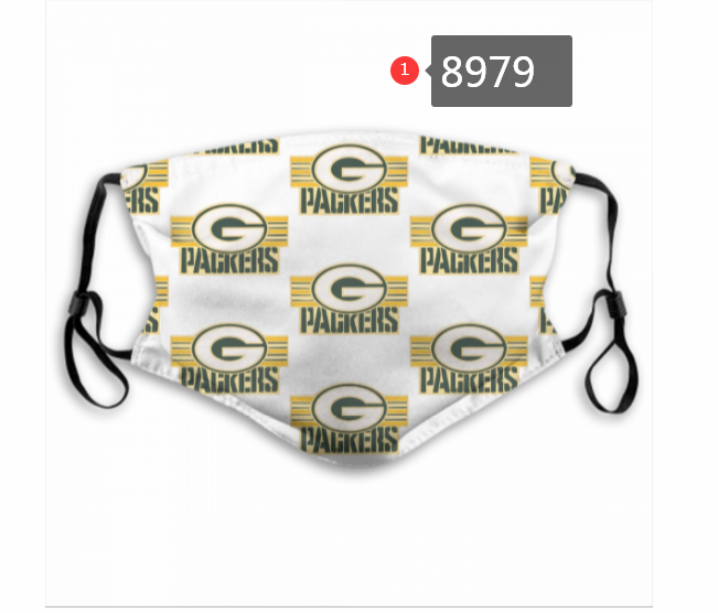 2020 NFL Green Bay Packers #7 Dust mask with filter->nfl dust mask->Sports Accessory